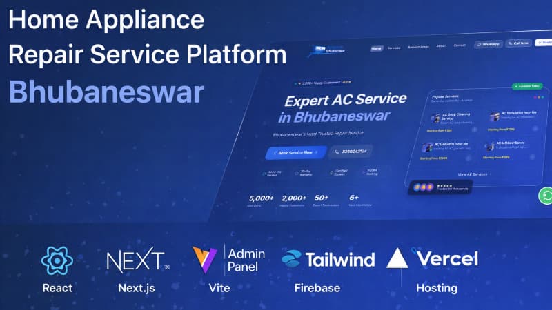 Home Appliance Repair Service Platform – Bhubaneswar